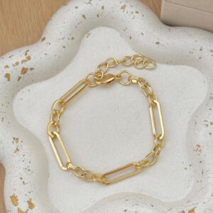 Pulsera-de-eslabones-dorados