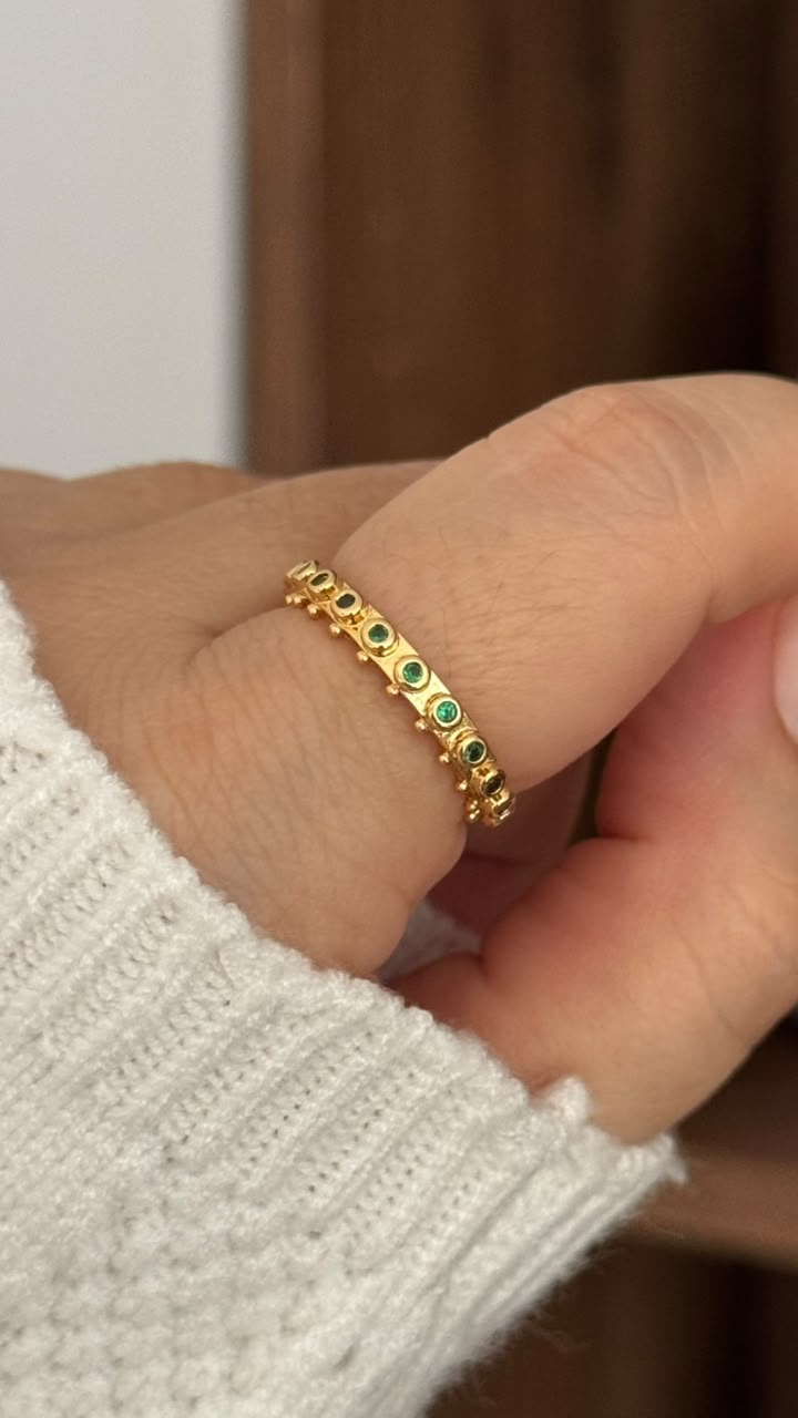 Anillo Eternity Verde💚