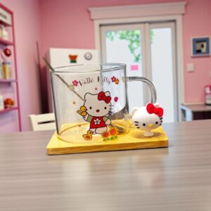 Set taza + base + cuchara de Hello Kitty🎀