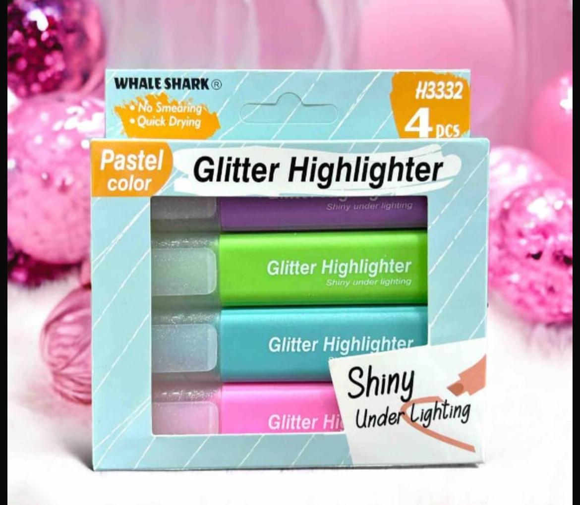 Set de resaltadores con Glitter