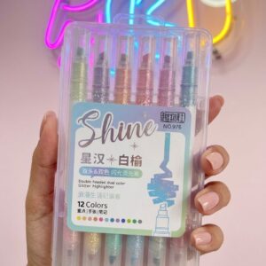 Resaltadores Doble Punta "Shine" - 12 Colores ✨