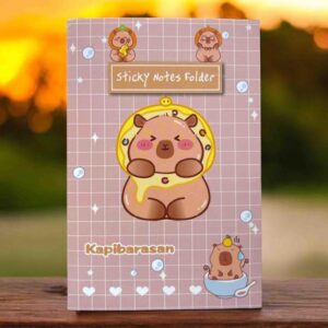Carpeta de Post It Capybara - Color Coral