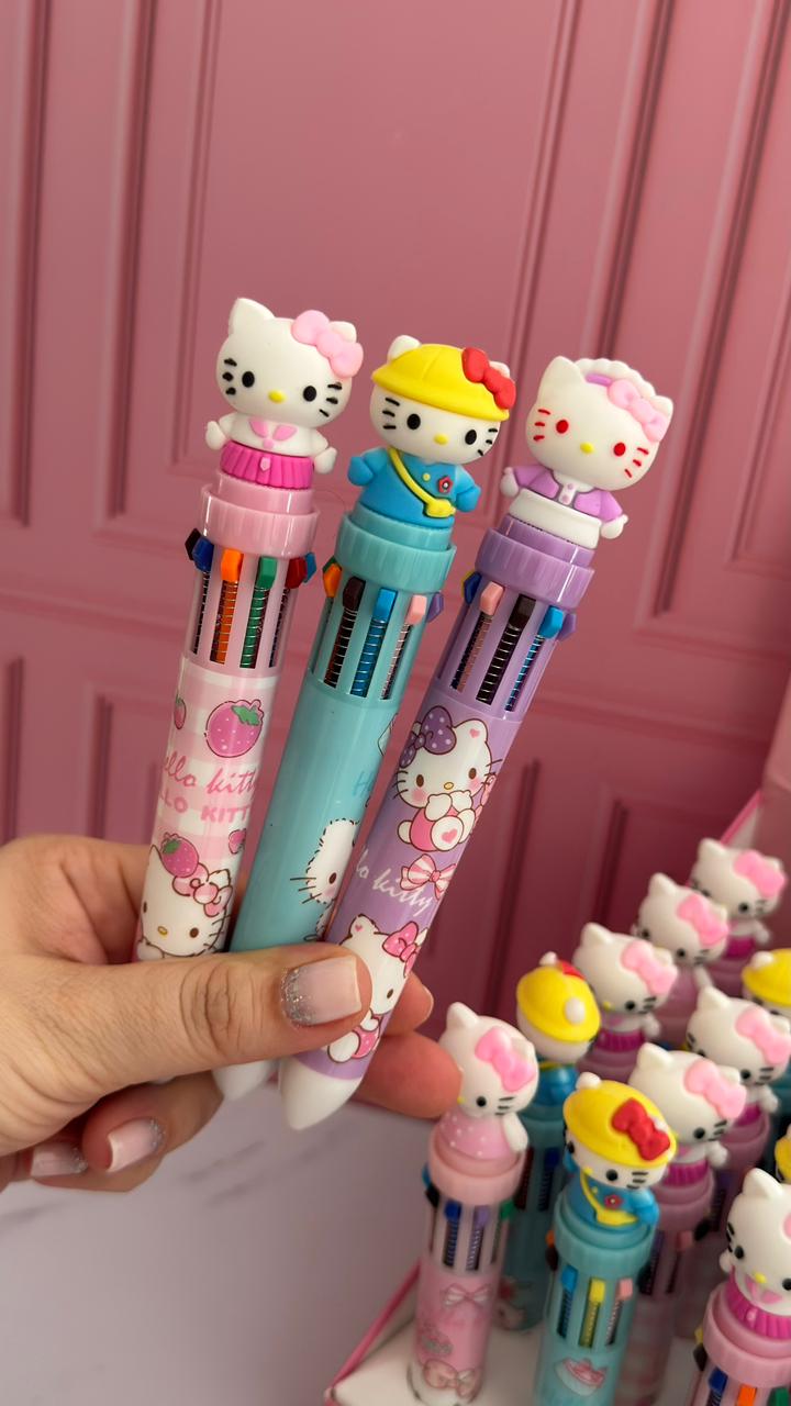 Lapicero Multicolor 10 minas Hello Kitty
