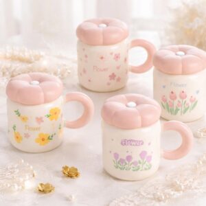 Mug Flower con Tapa 🌸
