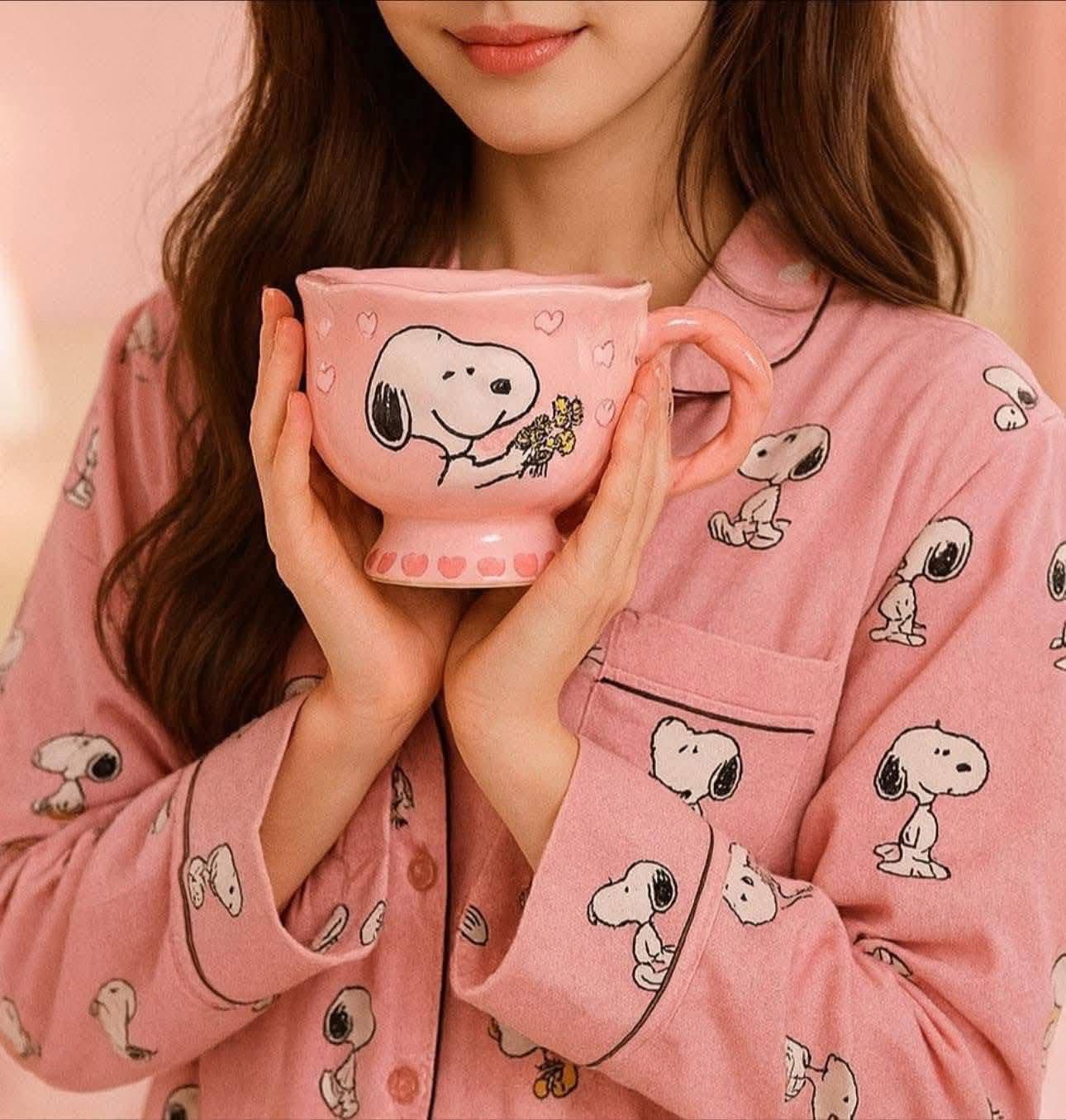 Mug Vintage Snoopy Peanuts ☁️💗 - Imagen 2