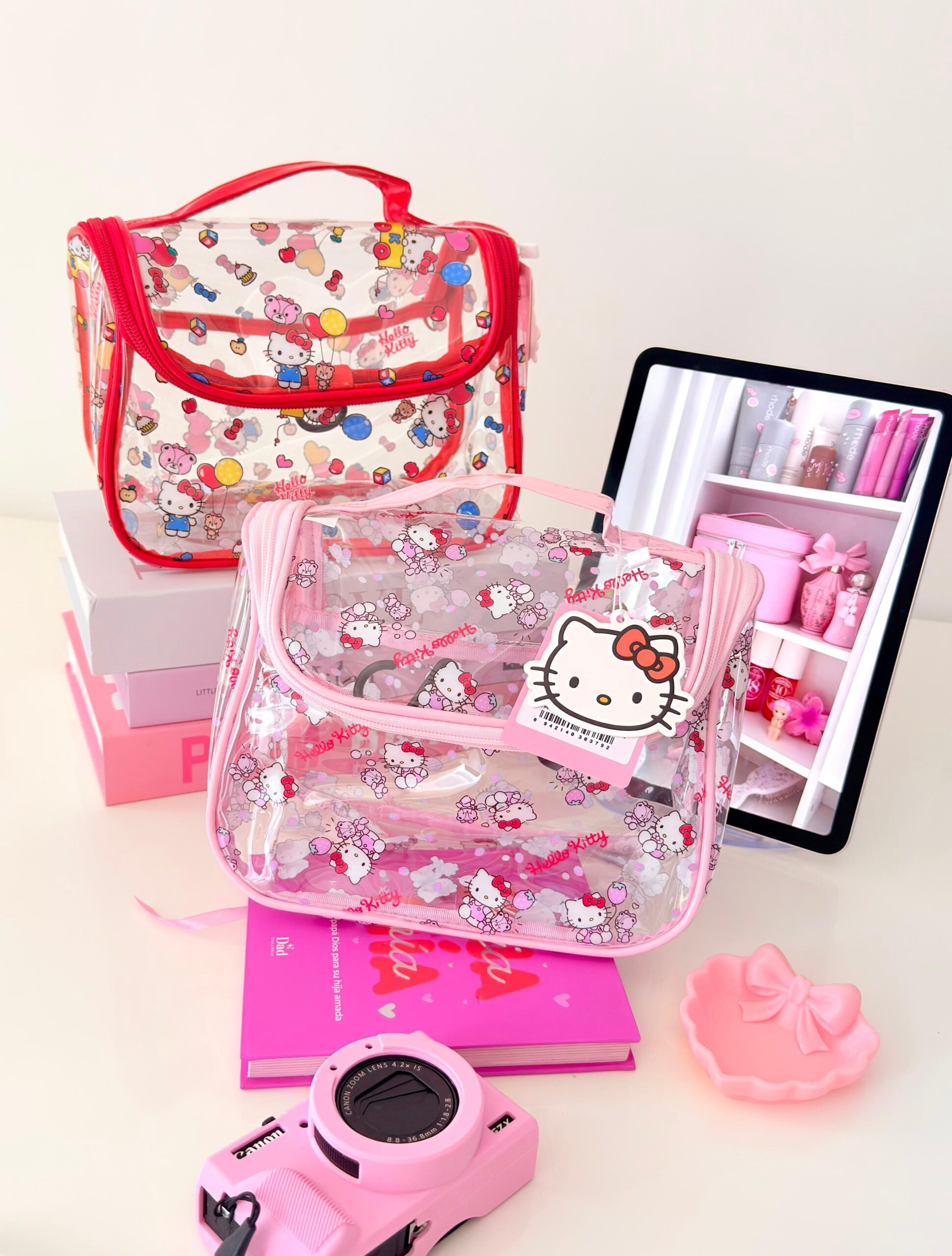 Cosmetiquera Transparente Hello Kitty❤️🎀 - Imagen 3