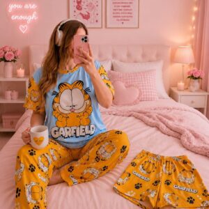 Pijama 3 Piezas Garfield Relax 😺☀️