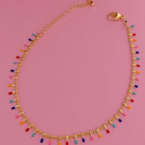 Tobillera delicada con colores