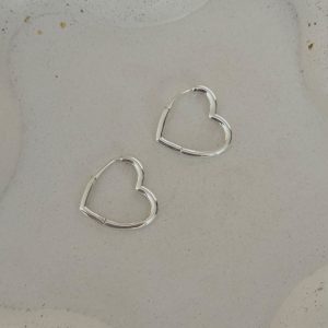 Candongas Corazón Plata Ley 925