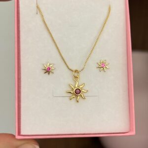 set de cadena y topitos de sol